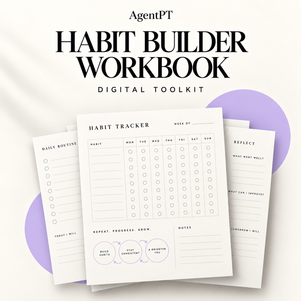 AgentPT Habit Builder Workbook - illustrated digital toolkit cover