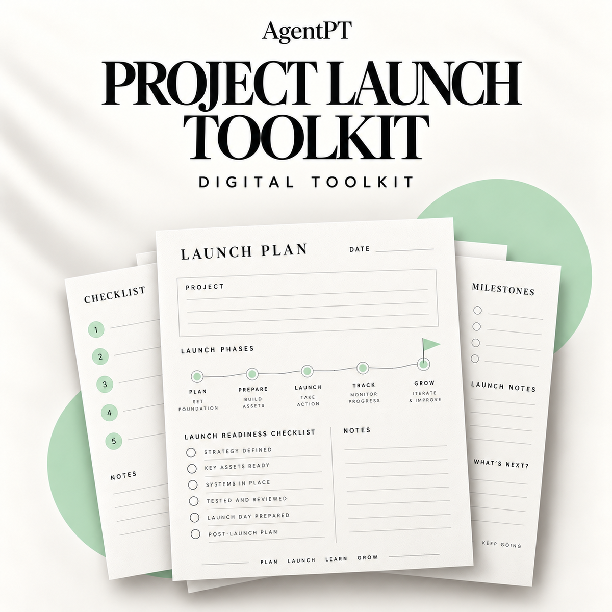 AgentPT Project Launch Toolkit - illustrated digital toolkit cover